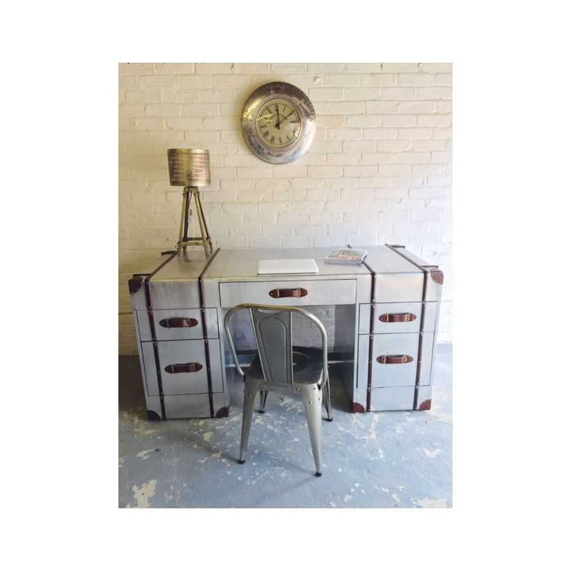 Aviator Leather Desk - Doozie Light Studio