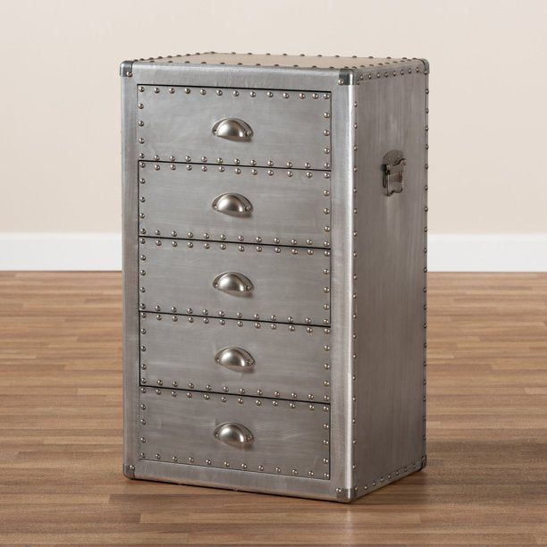 Baxton Studio Davet Industrial Accent Cabinet - Doozie Light Studio